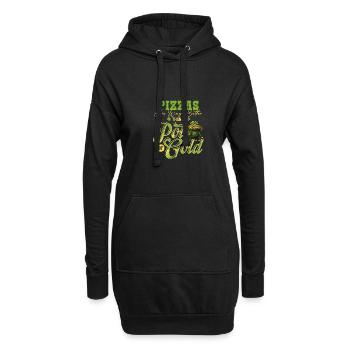 Pizzen sind besser als ein Topf Gold St Patricks - Hoodie-Kleid - Schwarz - Vorne