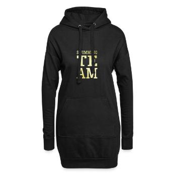 Équipe de natation - Sweat-shirt à capuche long Femme - noir - Devant
