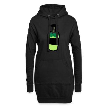 alkohol - Hoodie-Kleid - Schwarz - Vorne