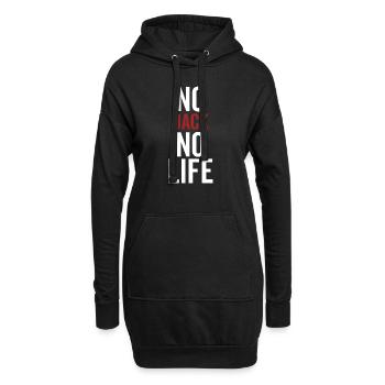 Kein Jack Kein Leben - Hoodie-Kleid - Schwarz - Vorne