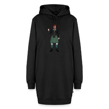 Finley - Hoodie-Kleid - Schwarz - Vorne - AI Model Female 172 light (172cm)