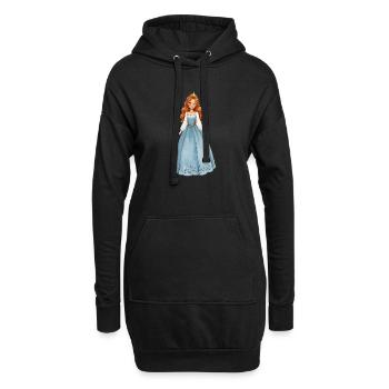 Prinzessin im Eiskristallkleid - Hoodie-Kleid - Schwarz - Vorne