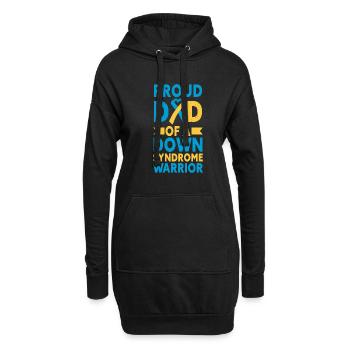 Proud Dad Of A Down Syndrome Warrior T21 Awareness - Hoodie-Kleid - Schwarz - Vorne