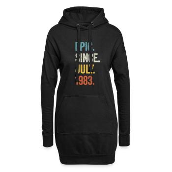 40e anniversaire 40 ans épiques depuis juillet 1983 - Sweat-shirt à capuche long Femme - noir - Devant