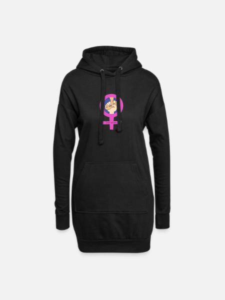 Queen - Hoodie-Kleid - Schwarz