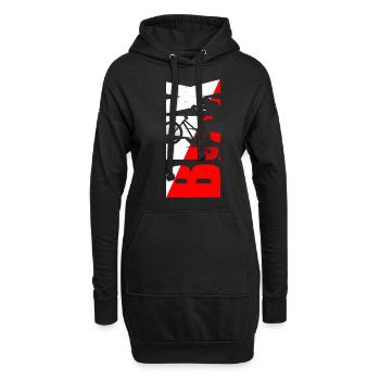 BMX cooles Retro Fan Geschenk Motiv für Junge Mädc - Hoodie-Kleid - Schwarz - Vorne