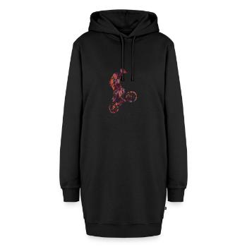 BMX - Hoodie-Kleid - Schwarz - Vorne