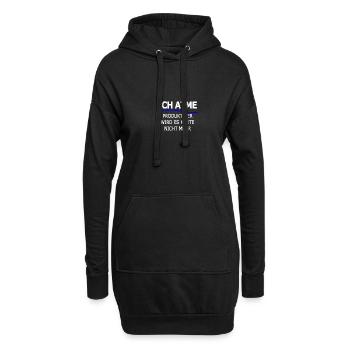 atme produktiv weiss - Hoodie-Kleid - Schwarz - Vorne