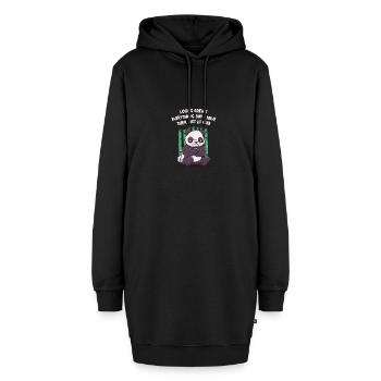 Sieht nicht alles aus, aber ich habe sie lustigen - Hoodie-Kleid - Schwarz - Vorne - AI Model Female 172 light (172cm)