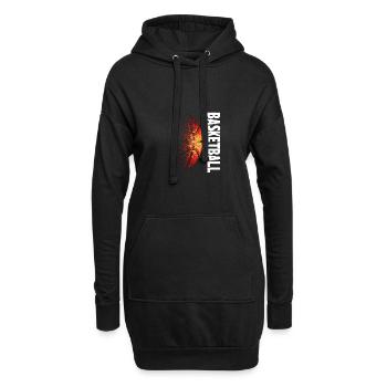 Eat Sleep Basket-ball maillot de basket-ball - Sweat-shirt à capuche long Femme - noir - Devant