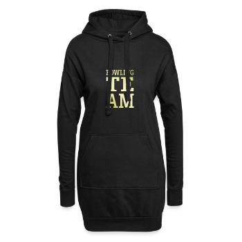 Équipe de bowling Mannschaft - Sweat-shirt à capuche long Femme - noir - Devant