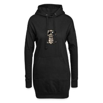 Schlange Kobra Cool Tier - Hoodie-Kleid - Schwarz - Vorne