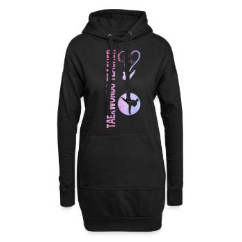TKD Korean Martial Arts Tae Kwon - Hoodie-Kleid - Schwarz - Vorne