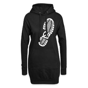 Oi! meine Stiefel! - Hoodie-Kleid - Schwarz - Vorne
