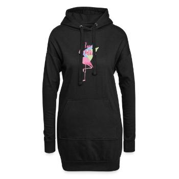 I`m a Pelikan - Hoodie-Kleid - Schwarz - Vorne