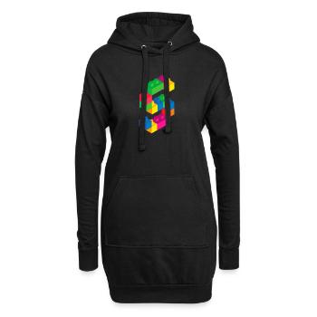 Mignon Block Building 5ème anniversaire Cadeau 5 ans - Sweat-shirt à capuche long Femme - noir - Devant