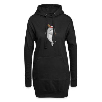 Dolphin Baseball Baseball Bats - Sweat-shirt à capuche long Femme - noir - Devant