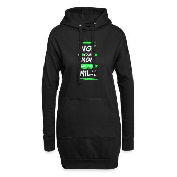 Pas ta mère Pas ton lait - Sweat-shirt à capuche long Femme - noir - Devant