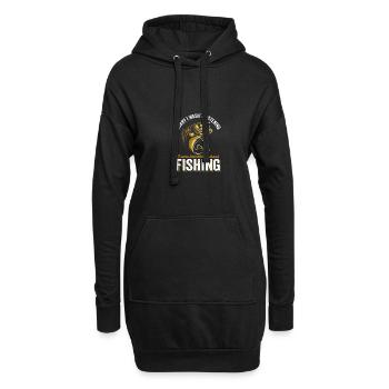Funny Sorry I Wasn't Listening I Thinking About - Hoodie-Kleid - Schwarz - Vorne