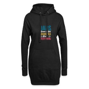 Dads Know A Lot Grandpas Know Everything Funny - Hoodie-Kleid - Schwarz - Vorne