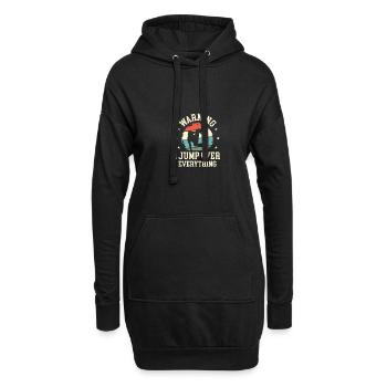 Drôle Freerunning Je saute par-dessus tout Parkour - Sweat-shirt à capuche long Femme - noir - Devant