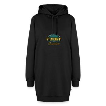 Aktuell in einer Situationship mit Dokumentarfilmen - Hoodie-Kleid - Schwarz - Vorne