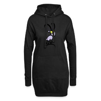 Steinbocky - Hoodie-Kleid - Schwarz - Vorne