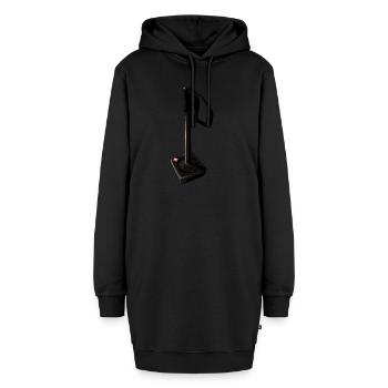 Ski für Geek - Hoodie-Kleid - Schwarz - Vorne - AI Model Female 172 light (172cm)