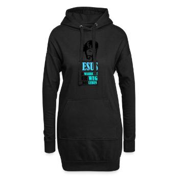 Jésus : la vérité, le chemin et la vie - Sweat-shirt à capuche long Femme - noir - Devant