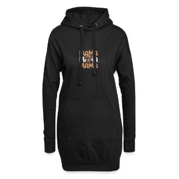 Highland Cattle, Mom, Mother, Cow, Beef - Hoodie Dress - black - Front