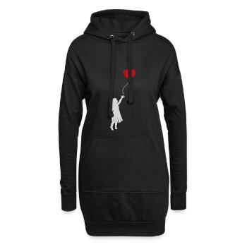 Des filles avec des ballons. Cadeau idée d’anniversaire - Sweat-shirt à capuche long Femme - noir - Devant