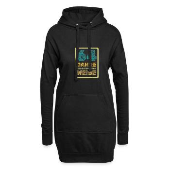 64 - Hoodie-Kleid - Schwarz - Vorne