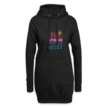 Geschenk für Athur - Hoodie-Kleid - Schwarz - Vorne