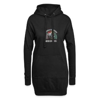 Chubby Unicorns Need Love Too Rainbow - Hoodie-Kleid - Schwarz - Vorne