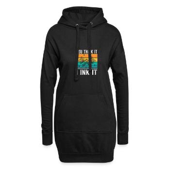 Tattoo Artist You Think It I Ink It Body Art - Hoodie-Kleid - Schwarz - Vorne