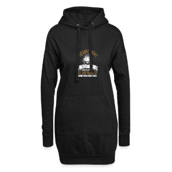 Funny Husband Knows Everything Father's Day Best - Hoodie-Kleid - Schwarz - Vorne