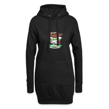 Straight Trippin' To Bulgaria With My Tribe - Hoodie-Kleid - Schwarz - Vorne