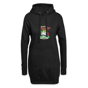 Straight Trippin' To Senegal With My Tribe Family - Hoodie-Kleid - Schwarz - Vorne