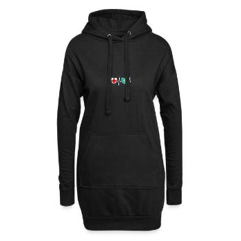 Angleterre et Kazakhstan Kazakhstan Drapeaux kazakhs - Sweat-shirt à capuche long Femme - noir - Devant