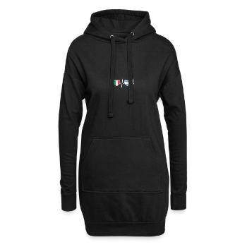 Italie et Argentine Drapeaux argentins - Sweat-shirt à capuche long Femme - noir - Devant