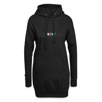 Italien und Kasachstan Kasachische Fahne Flaggen - Hoodie-Kleid - Schwarz - Vorne