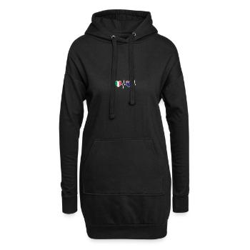 Drapeaux de l’Italie et de la Nouvelle-Zélande - Sweat-shirt à capuche long Femme - noir - Devant