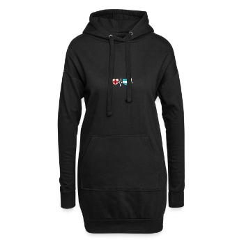 Drapeaux du drapeau hondurien de l’Angleterre et du Honduras - Sweat-shirt à capuche long Femme - noir - Devant