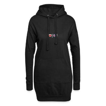 England und Island Isländische Fahne Flaggen - Hoodie-Kleid - Schwarz - Vorne