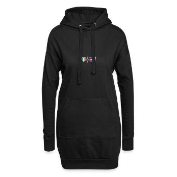 Italien und Kambodscha Kambodschanische Flaggen - Hoodie-Kleid - Schwarz - Vorne