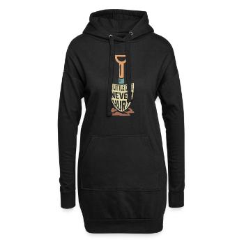 Un peu de saleté n’a jamais fait de mal au jardinage botanique - Sweat-shirt à capuche long Femme - noir - Devant