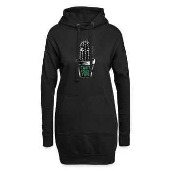 Can’t Touch This - Drôle de cactus avec dicton - Sweat-shirt à capuche long Femme - noir - Devant