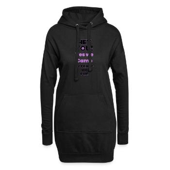 Camp - Hoodie-Kleid - Schwarz - Vorne