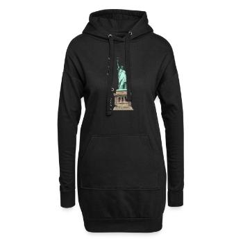 Follow your dreams - Hoodie-Kleid - Schwarz - Vorne