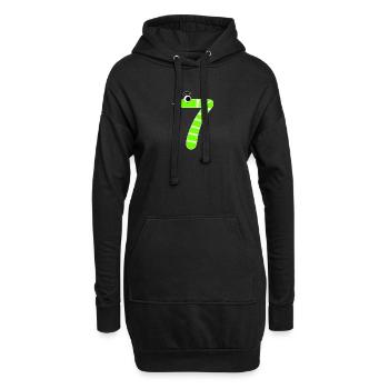 Zahl 7 Schlange Kinder - Hoodie-Kleid - Schwarz - Vorne